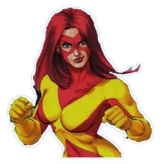 👊 Marvel Girl 마블 걸, 마블, 만화, 슈퍼히어로, 빨간 머리, 엑스맨 telegram sticker
