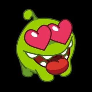 😍 green, monster, heart, eyes, love, cartoon telegram sticker