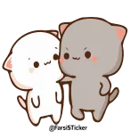 😉 mèo, dễ thương, nhãn dán, động vật, hoạt hình telegram sticker