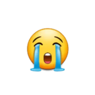 😭 Emoji, Chorando, Triste, Lágrimas, Emoticon telegram sticker