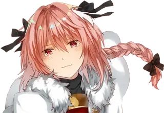 😐 Astolfo anime, personagem, cabelo rosa, fofo, mangá telegram sticker