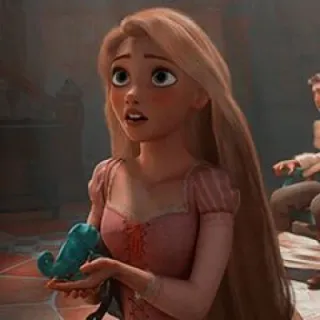 🌻 Rapunzel Tangled Disney, Putri, Animasi, Rapunzel, Tangled, Kartun telegram sticker