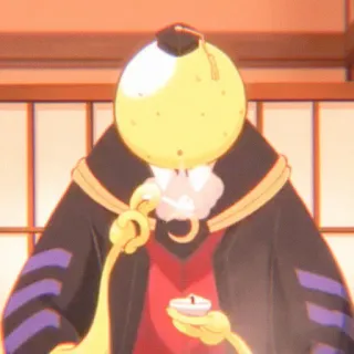😀 Koro-sensei Assassination Classroom Anime, Professor, Polvo, Tentáculo, Monstro, Formatura telegram sticker