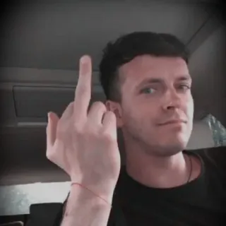 🖕 dedo corazón, gesto ofensivo, irrespetuoso, grosero, hombre, persona telegram sticker