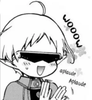 😎 WOOOW 
 aplaude 
 Aplaude Applaus, Anime, Manga, Jubel, Feier, Kawaii telegram sticker