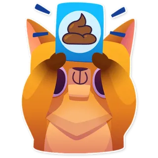 💩 漫画, 絵文字, 面白い, 動物 telegram sticker