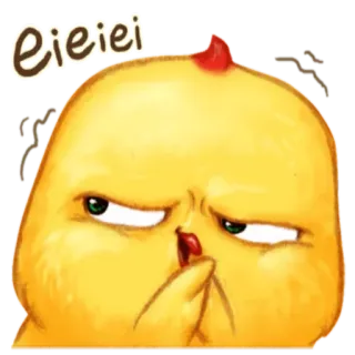 🐥 eieiei anak ayam, binatang, kartun, stiker, ekspresi, imut telegram sticker