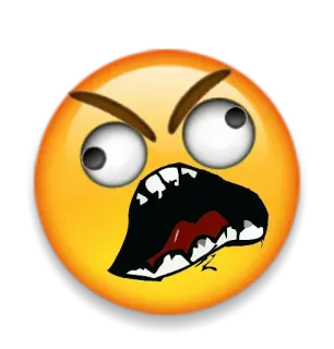 😤 angry, emoji, annoyed, mad, expression, face whatsapp sticker