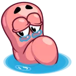 😢 벌레, 슬픔, 울음, 눈물, 만화, 이모지, 디지털 아트 telegram sticker