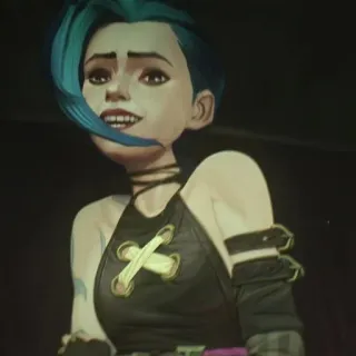 🕳 Jinx Arcane Arcane, Jinx, League of Legends, Cartoni animati, Animazione telegram sticker