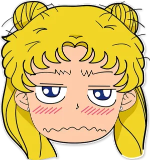 😒 Sailor Moon anime, cartoon, funny, sailor moon, manga whatsapp sticker