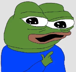 😐 Pepe the Frog пепе, лягушка, мем, интернет мем, мультфильм whatsapp sticker