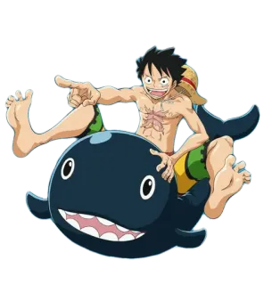 🐟 Monkey D. Luffy One Piece anime, one piece, monkey d luffy, pirate, cartoon telegram sticker