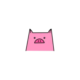 🐖 свинья, животное, мультфильм, розовый, милый, простой telegram sticker