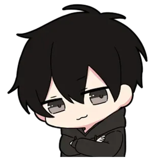🖤 アニメ, マンガ, ちび, 漫画, かわいい, キャラクター, パーカー telegram sticker
