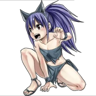 👿 anime, character, girl, illustration, cartoon, fantasy telegram sticker