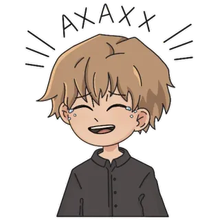 😂 AXAXX 卡通, 动漫, 哭, 笑 telegram sticker