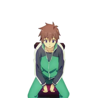 😰 Kazuma Konosuba Anime, Personaje, Kazuma, Konosuba, Isekai telegram sticker