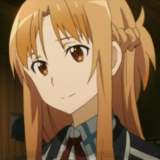 🧡 Asuna Yuuki Sword Art Online 애니메이션, 만화, 귀여운, 만화, 여자, 캐릭터 telegram sticker