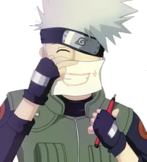 😃 Kakashi Naruto Kakashi, Naruto, Anime, Manga, Charakter, Lächeln, Ninja whatsapp sticker