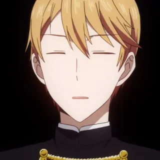 💛 Miyuki Shirogane Kaguya-sama: Love Is War Аниме, Манга, Портрет, Студент, Серьезный telegram sticker