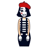 Mime Girl telegram stickers