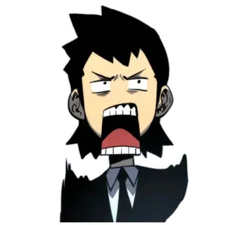 😒 angry, shouting, cartoon, anime, irritated telegram sticker