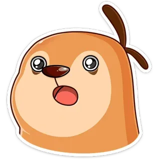 😮 dog, sticker, cartoon, animal, cute, animated telegram sticker