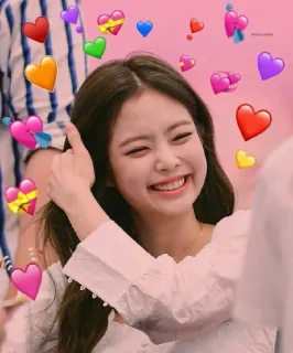 🥰 coração, fofo, sorriso, amor, feliz, menina whatsapp sticker