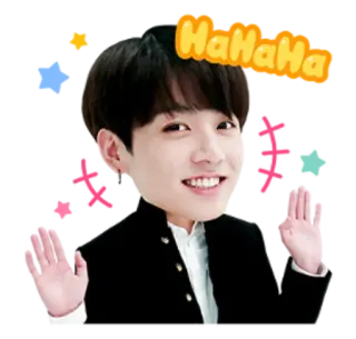 😅 Jungkook HaHaHa Jungkook, BTS, K-Pop, Felice, Emoji telegram sticker
