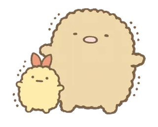 🍐 Sumikko Gurashi, милый, каваий, мультфильм, персонаж, цыпленок whatsapp sticker