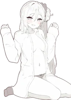 😍 Anime, Mangá, Fofo, Garota, Personagem, Fanart, Ilustração whatsapp sticker