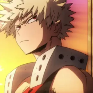 🥲 Bakugo My Hero Academia アニメ, マンガ, 僕のヒーローアカデミア, 爆豪, 爆発, ヒーロー, キャラクター telegram sticker