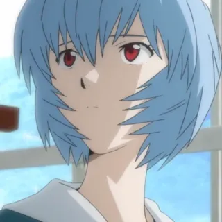 🫀 Rei Ayanami Neon Genesis Evangelion Anime, Postać, Rei Ayanami, Neon Genesis Evangelion, Evangelion, niebieskie włosy telegram sticker