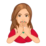 🙊 femme, rouge, choquée, portrait, surprise telegram sticker