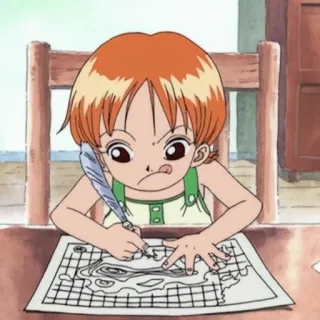 🌊 Nami One Piece Anime, Karte, Pirat, Navigator, Manga telegram sticker