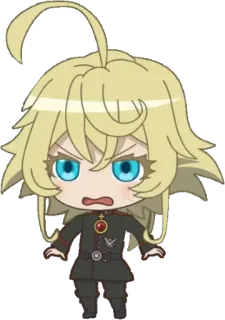 😰 Tanya Degurechaff Saga of Tanya the Evil Anime, Chibi, Tanya Degurechaff, Saga de Tanya la Malvada telegram sticker