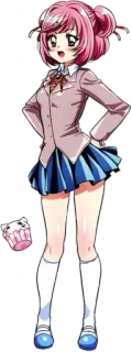 ☺ Natsuki Doki Doki Literature Club! Anime, Manga, Słodkie, Uczennica, Różowe włosy, Natsuki, Doki Doki Literature Club! telegram sticker