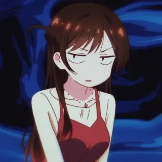 🎭 Chizuru Mizuhara Rent-A-Girlfriend anime, cô gái, váy đỏ, manga, Chizuru Mizuhara telegram sticker