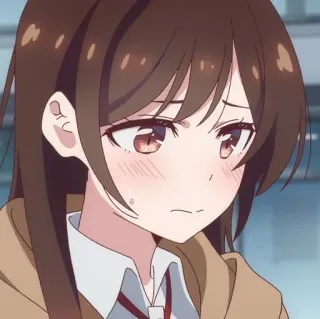 😞 Chizuru Ichinose Rent-A-Girlfriend Anime, Chizuru, Rent a Girlfriend, Manga, Dễ thương, Buồn, Nữ Anime whatsapp sticker