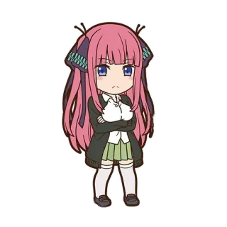 💜 Nino Nakano The Quintessential Quintuplets Anime, Chibi, Lucu, Stiker, Nino Nakano, The Quintessential Quintuplets whatsapp sticker