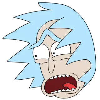 😱 Rick Sanchez Rick and Morty Rick, Rick Sanchez, Rick y Morty, Dibujos animados, Divertido, Animación, Pegatina telegram sticker