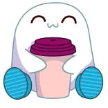 ☕️ mignon, dessin animé, boisson, kawaii, café telegram sticker