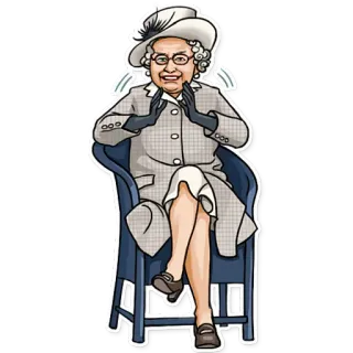 👏 Queen Elizabeth II reina, isabel, real, monarca, inglaterra telegram sticker