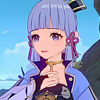 ❄️ Ayaka Genshin Impact Anime, Genshin Impact, Ayaka, Video game, Karakter, Gadis telegram sticker