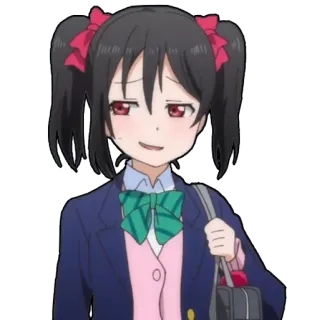 ☝ Nico Yazawa Love Live! Anime, Uniforme scolastica, Ragazza anime, Nico Nico Nii, Idol, Cartone animato telegram sticker
