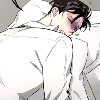 🥀 sleep, tired, man, bed, anime, manga telegram sticker
