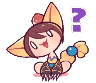 🤔 스티커, 만화, 캐릭터, 물음표, 귀여운, 마스코트 telegram sticker