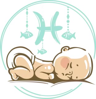 🙁 zodiak, astrologi, pisces, imut, bayi telegram sticker