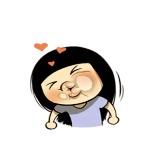 😙 niedlich, Cartoon, Mädchen, Emoji, lustig, kawaii telegram sticker